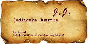 Jedlicska Jusztus névjegykártya